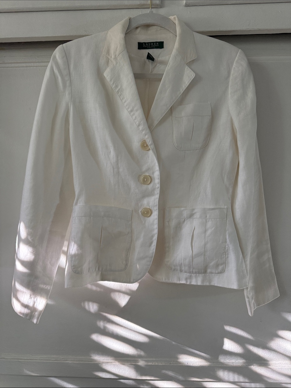 Lauren Ralph Lauren Cream Linen Blazer